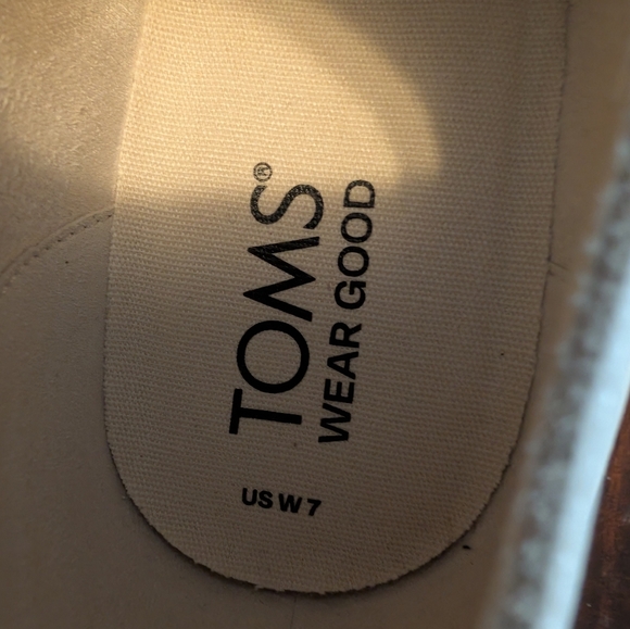 TOMS Marta Ankle Wedge Booties, Women's 7, Cream - Picture 5 of 7